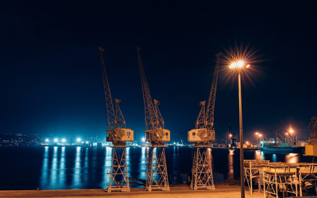 Night,View,Of,The,Port,Of,Lobito,,Angola,,With,Lights