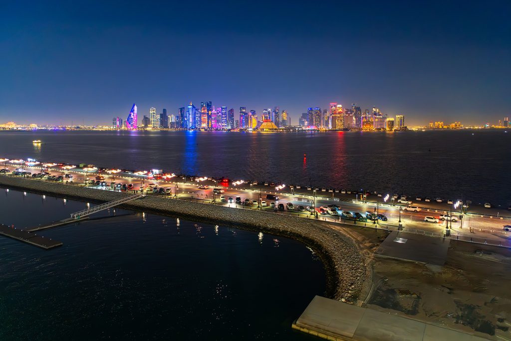 Doha,,Qatar,-,November,3,2023:,Evening,View,From,A