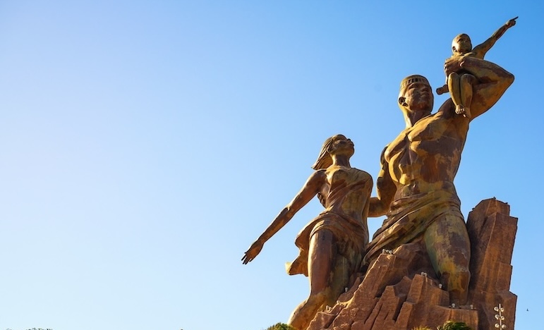 Dakar,,Senegal,-,March,01,,2023,:,Statue,Called,Monument